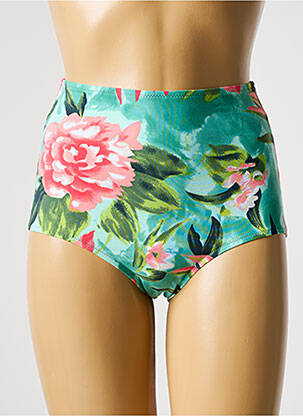Bas de maillot de bain imprimé fleurs culotte vert LAURA URBINATI femme