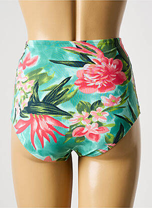 Bas de maillot de bain imprimé fleurs culotte vert LAURA URBINATI femme