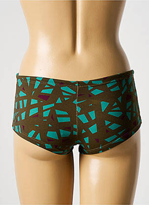 Bas de maillot de bain imprimé fantaisie short marron LAURA URBINATI femme