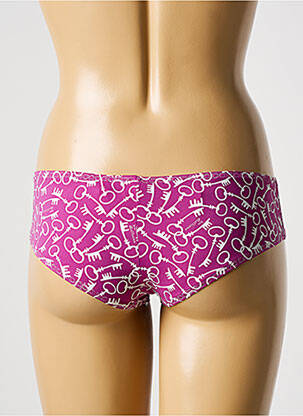 Bas de maillot de bain imprimé fantaisie culotte violet GALLIANO femme