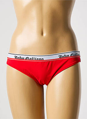 Bas de maillot de bain imprimé fantaisie culotte rouge GALLIANO femme