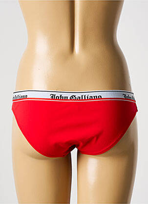 Bas de maillot de bain imprimé fantaisie culotte rouge GALLIANO femme