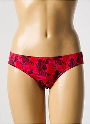Bas de maillot de bain imprimé fleurs culotte rouge LAURA URBINATI femme