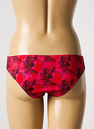 Bas de maillot de bain imprimé fleurs culotte rouge LAURA URBINATI femme