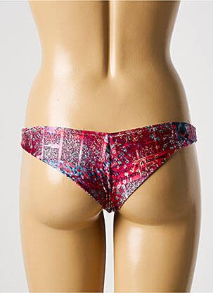 Bas de maillot de bain imprimé fantaisie bikini rose GALLIANO femme