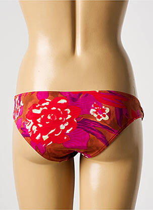 Bas de maillot de bain imprimé fleurs culotte rouge LAURA URBINATI femme