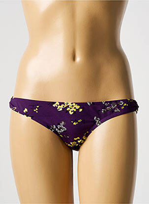 Bas de maillot de bain imprimé fleurs culotte violet LAURA URBINATI femme
