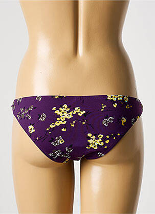 Bas de maillot de bain imprimé fleurs culotte violet LAURA URBINATI femme