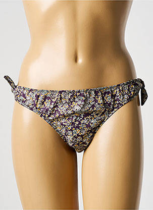 Bas de maillot de bain imprimé fleurs culotte violet LAURA URBINATI femme