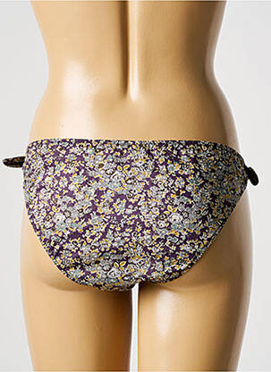 Bas de maillot de bain imprimé fleurs culotte violet LAURA URBINATI femme