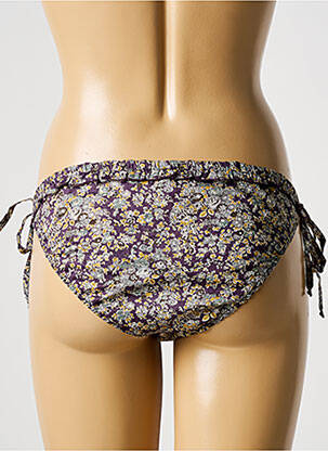 Bas de maillot de bain imprimé fleurs bikini violet LAURA URBINATI femme