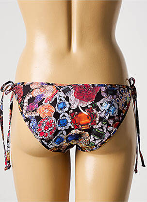 Bas de maillot de bain imprimé fantaisie bikini noir GALLIANO femme