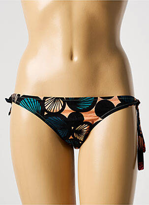 Bas de maillot de bain imprimé fantaisie bikini noir LAURA URBINATI femme