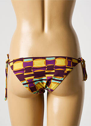 Bas de maillot de bain imprimé fantaisie bikini violet LAURA URBINATI femme