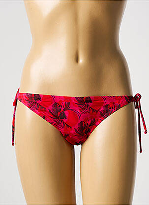 Bas de maillot de bain imprimé fleurs bikini rouge LAURA URBINATI femme