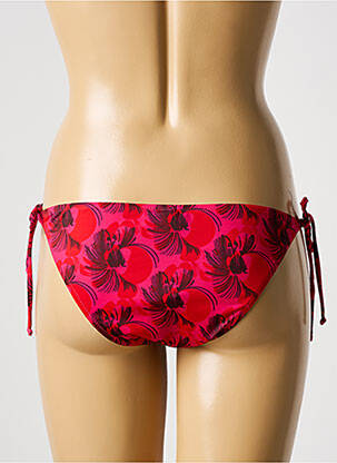 Bas de maillot de bain imprimé fleurs bikini rouge LAURA URBINATI femme