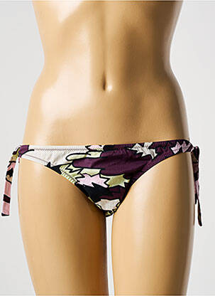 Bas de maillot de bain imprimé fantaisie bikini violet LAURA URBINATI femme