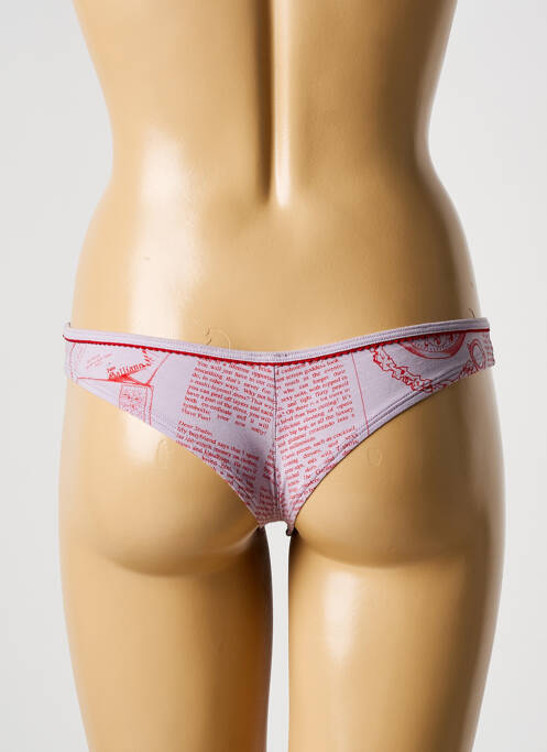 Tanga violet GALLIANO pour femme