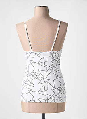 Top coupe cintrée fines bretelles blanc JOHN GALLIANO femme