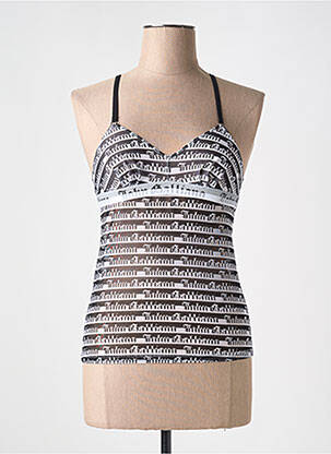 Top manches bretelles ajustables manches longues noir JOHN GALLIANO femme