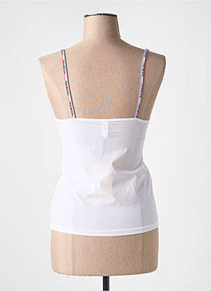 Top coupe cintrée fines bretelles blanc JOHN GALLIANO femme