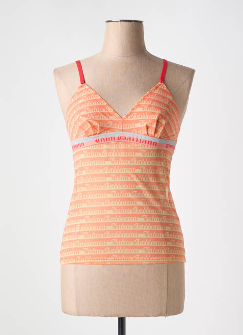 Top orange JOHN GALLIANO pour femme