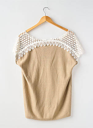 T-shirt coupe droite manches courtes beige HOTEL PARTICULIER femme