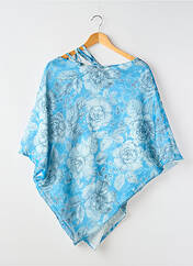 Poncho bleu ELIZA pour femme seconde vue