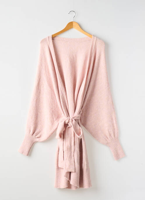 Gilet manches longues rose LAUREN VIDAL pour femme