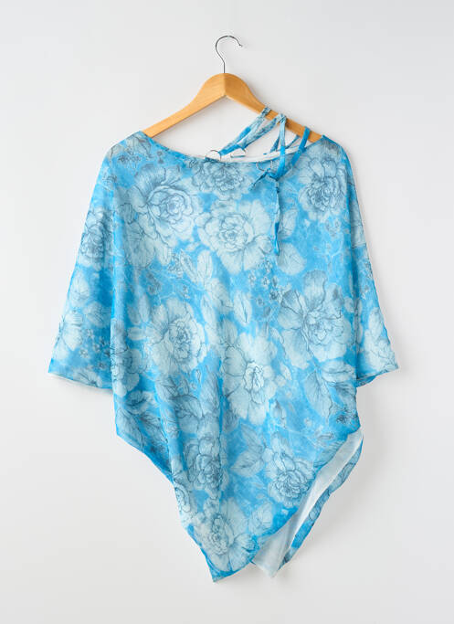 Poncho bleu ELIZA femme