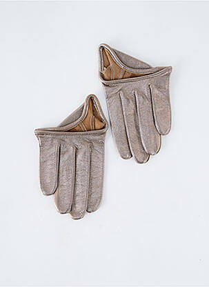 Gants effet matière satinée or MAISON FABRE femme