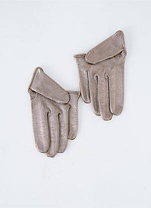 Gants effet matière satinée or MAISON FABRE femme