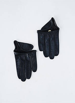 Gants effet matière satinée noir MAISON FABRE femme