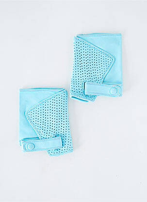 Mitaines effet matière satinée bleu MAISON FABRE femme