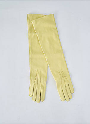 Gants doublure textile jaune MAISON FABRE femme