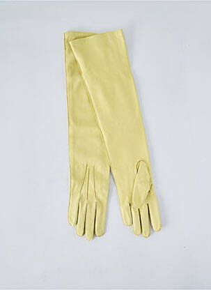 Gants doublure textile jaune MAISON FABRE femme