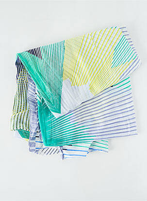 Foulard tissage popeline vert MAPOESIE femme