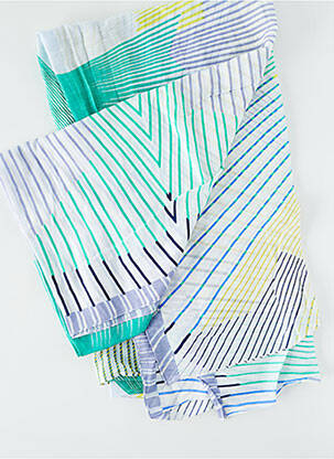 Foulard tissage popeline vert MAPOESIE femme