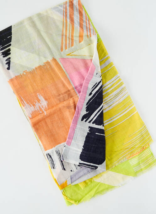 Foulard tissage popeline rose MAPOESIE femme