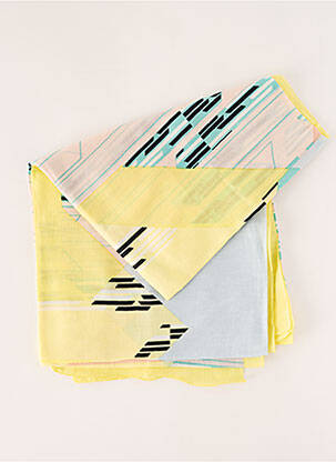Foulard tissage popeline jaune MAPOESIE femme
