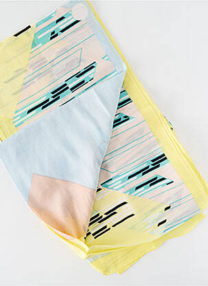 Foulard tissage popeline jaune MAPOESIE femme