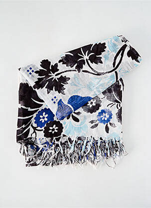 Foulard tissage popeline bleu INOUI TOOSH femme
