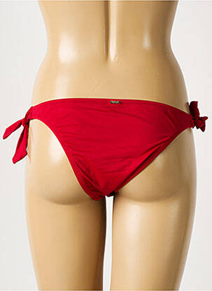 Bas de maillot de bain tissage satiné bikini rouge AUBADE femme