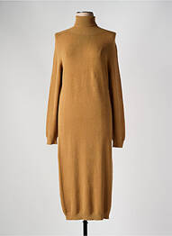 Robe pull stretch manches longues marron LUK AP femme