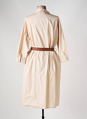 Robe mi-longue manches longues manches longues rose SWEEWË femme