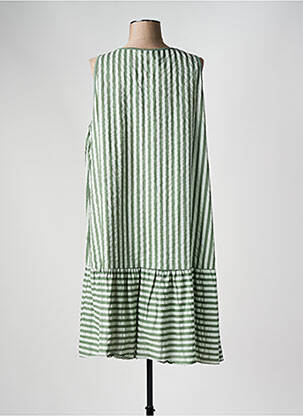 Robe mi-longue sans manche sans manche vert TERA BORA femme