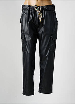 Pantalon cargo slim taille normale noir APRIL VINTAGE femme