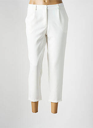 Pantalon 7/8 taille à pinces taille normale blanc APRIL VINTAGE femme