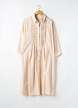 Robe mi-longue manches longues manches longues rose SWEEWË femme