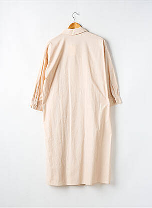 Robe mi-longue manches longues manches longues rose SWEEWË femme